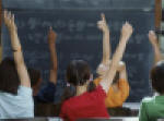 Students raising hands